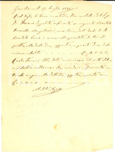 Documento originale, autentico 1881 GIARRATANA Agrimensore MILITO su terra seminata in contrada DONNA SCALA 1