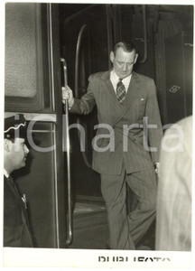 1953 ROMA Stazione Termini - L'arrivo di re Federico IX di Danimarca *Foto 13x18