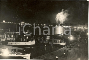 Fotografia d'epoca originale 1934 VENEZIA Fuochi d'artificio a festa del REDENTORE 1