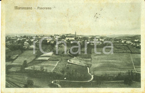 Cartolina originale da collezione 1921 MARANZANA (AT) Veduta panoramica dell'abitato *Cartolina postale FP VG 1