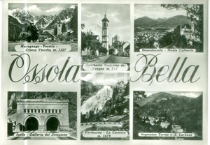 Cartolina originale da collezione 1955 ca VAL D OSSOLA vedutine MACUGNAGA Iselle FORMAZZA Cartolina FG NV 1