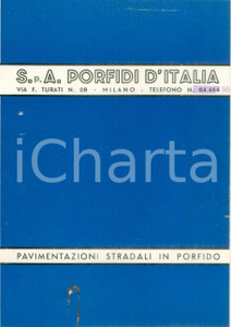 Materiale pubblicitario d’epoca 1950 ca MILANO SocietÃ  Anonima PORFIDI D ITALIA Catalogo ILLUSTRATO 1