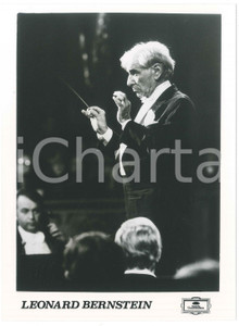 Fotografia d epoca originale 1980 ca MUSICA Leonard BERNSTEIN dirige un orchestra  Foto 17x24 2 1
