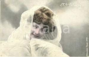 Cartolina originale da collezione 1904 Ritratto dell'attrice LUCIENNE DELMAY *Cartolina postale FP VG 1