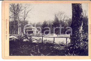 Fotografia d epoca originale 1880 ca AARHUS DENMARK Pavillonen i Ris Skov Foto VINTAGE 17x11 cm 1