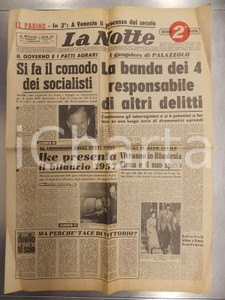 Giornale, rivista storica 1957 LA NOTTE Gangsters di PALAZZOLO MILANESE omicidio Felice SOLARO Banco DESIO 1