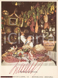 Autografo originale 1950 circa BARCELLONA Ristorante Los Caracoles BOFARULL 1
