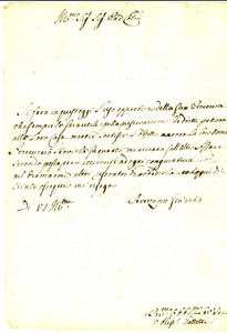 Manoscritto, lettera originale 1763 AREZZO Mons. Alessandro GALLETTI annuncia l uso di una procura Autografo 1