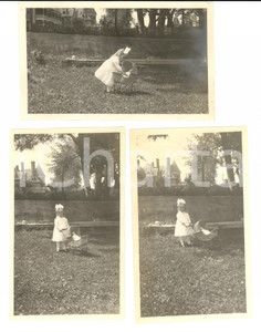 Fotografia d'epoca originale 1917 ADAMS (USA) Barbara BETTS playing with her doll 1