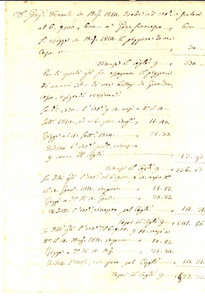 Documento originale, autentico 1818 COSENZA Conti di don Giuseppe DENTALE dare e avere Manoscritto 1
