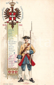 Cartolina originale da collezione 1900 ca BRIGATA RE 2° Reggimento Fanteria Reggimento SAVOIA Cartolina ILLUSTRATA 1