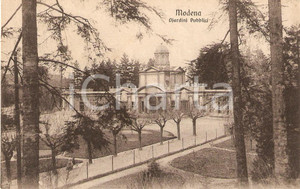 Cartolina originale da collezione 1917 MODENA Scorcio dei Giardini Pubblici Parco Ducale Cartolina FP VG 1