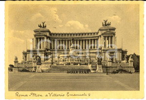Autografo originale 1935 ROMA Monumento a Vittorio Emanuele II Cartolina a Dante SEREGO ALIGHIERI 1