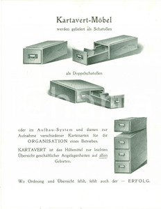 Materiale pubblicitario d’epoca 1950 ca WIEN AU Mobili KARTAVERT DRUCKER Illustrato 1