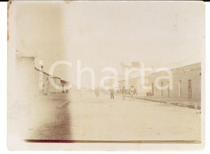 Fotografia d epoca originale 1900 ca  BENI OUNIF ALGERIA Veduta della strada principale Foto ANIMATA 12x9 1