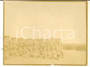 Fotografia d epoca originale 1918 WW1 BUSSOLENGO Battaglione 6Â° BERSAGLIERI durante cerimonia  Foto 10x8 1