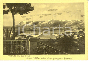 Cartolina originale da collezione 1950 ca MACERATA Monti Sibillini dalla passeggiata Puccinotti *Cartolina FG VG 1