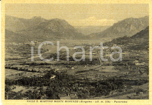 Cartolina originale da collezione 1940 ca MONTE MARENZO (LC) Panorama paese e Valle SAN MARTINO *Cartolina FG NV 1