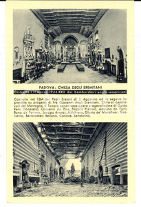 Cartolina originale da collezione 1944 PROPAGANDA RSI PADOVA Chiesa Eremitani distrutta dagli Alleati Cartolina 1