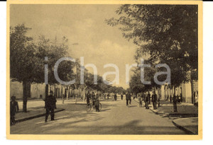 Cartolina originale da collezione 1949 SAN SEVERO FG Corso Garibaldi Cartolina ANIMATISSIMA bici FG VG 1