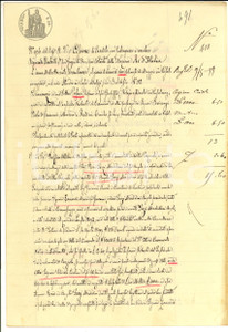 Documento originale, autentico 1899 VILLA PASQUALI MN Cessione credito Attilio ROFFICA  Carolina SCHIROLI 1
