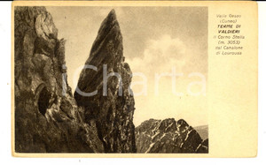 Cartolina originale da collezione 1943 TERME DI VALDIERI CN Corno STELLA dal Canalone di Lourousa 1
