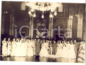 Fotografia d epoca originale 1951 IL CAIRO Nozze Re FARUQ I d Egitto e Narriman SADIQ  Il ricevimento Foto 1
