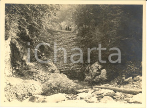 Fotografia d epoca originale 1931 OVARO UD Sistemazione torrente MIOZZA animata 1