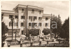 Cartolina originale da collezione 1940 MARCHIROLO VA Panoramica GRANDE ALBERGO Animata Cartolina FG VG 1