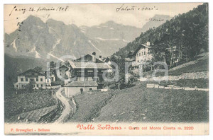 1908 VAL DI ZOLDO (BL) Gavan col Monte Civetta - Cartolina FP VG Cartolina d'epoca, viaggiata. FAIR/discreto Lievi smussature agli angoli Formato: 13x9 cm originale e autentica 1