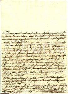 Autografo originale 1771 VOLTERRA Mons.GALLETTI Storia del patrimonio BACCI 1