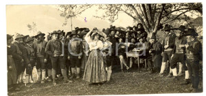 Fotografia d epoca originale 1930 MERANO BZ Raduno costumi GARDENESI  Ballo rusticano Foto ROBILOTTA 13x8 1