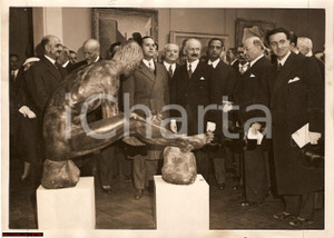 Fotografia d epoca originale 1935 PARIS Galeazzo CIANO Albert LEBRUN inaugurano Exposition d Art Italien FOTO 1