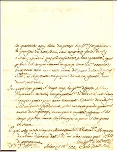 Manoscritto, lettera originale 1773 MONZA Carlo Francesco SIOLI al mercato dei bovi 1
