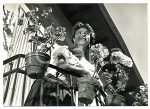 Fotografia d epoca originale TORINO Ritratto Maria Luisa ROLANDO al balcone  Miss Torino Foto 1