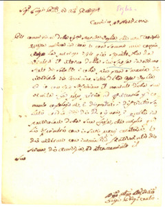 Manoscritto, lettera originale 1803 CAMERINO MC Luigi PIZZICANTI collabora alla preparazione di un matrimonio 1