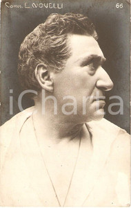 Cartolina originale da collezione 1943 TEATRO Ermete NOVELLI Ritratto di profilo Cartolina FP NV 1