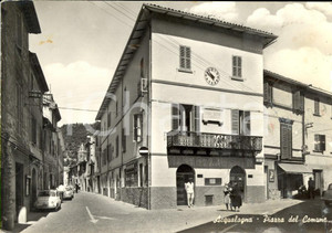 Cartolina originale da collezione 1966 ACQUALAGNA (PU) Veduta della piazza del Comune *ANIMATA con FIAT 500 FG VG 1