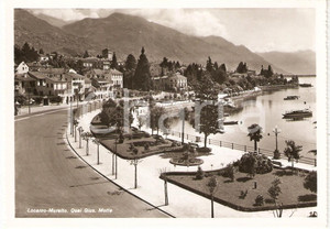 Cartolina originale da collezione 1960 ca LOCARNO  MURALTO SVIZZERA Lungolago Giuseppe MOTTA Cartolina FG NV 1