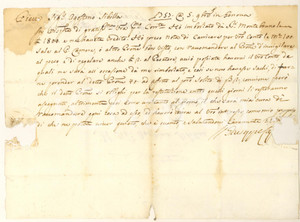 Documento originale, autentico 1757 GENOVA Giuseppe CAPURRO carica sale per SIBILLA - Lettera 1