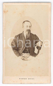 1880 ca SANREMO Ritratto maschile - Foto Pietro GUIDI - CDV Fotografia d'epoca, montata su cartoncino rigido. FAIR/discreto Lievi smussature agli angoli Formato: 6x10 cm originale e autentica 1