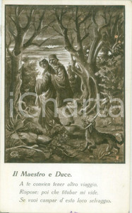 Cartolina originale da collezione 1930 ca GARIBALDI ALL INFERNO Il Maestro e Duce Ill. GIBELLI Cartolina FP NV 1