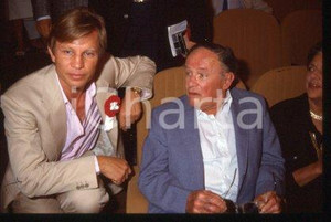 35mm vintage slide* 1987 VENEZIA Joseph L. MANKIEWICZ and Michael M. YORK (57)