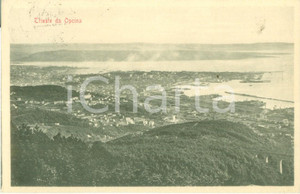 Cartolina originale da collezione 1916 TRIESTE Panorama preso da OPICINA Cartolina postale FP VG 1