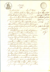 Documento originale, autentico 1869 VIADANA MN Pietro BELLINI vende parte del mulino SAN LUIGI Manoscritto 1