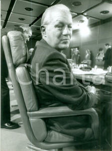 Fotografia d epoca originale 1990 BONN DE Ministro Gerhard STOLTENBERG in Consiglio dei Ministri Fotografia 1