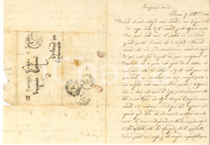 1861 BENE VAGIENNA Lettera Davide RIVERA 35° Regg. Deposito Brigata PISTOIA