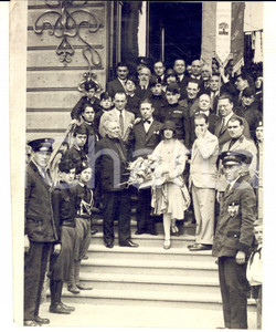 Fotografia d epoca originale 1930 ca MILANO Cerimonia SocietÃ  Cooperativa ALBERGHI POPOLARI e PNF Foto 1