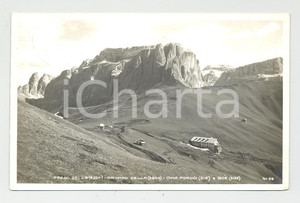 Cartolina originale da collezione 1934 Passo Sella e Cima Pordoi, Panorama d'epoca 1