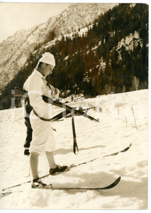 1959 COURMAYEUR Mondiali di BIATHLON - Alpino VENTURA con la carabina *Foto 